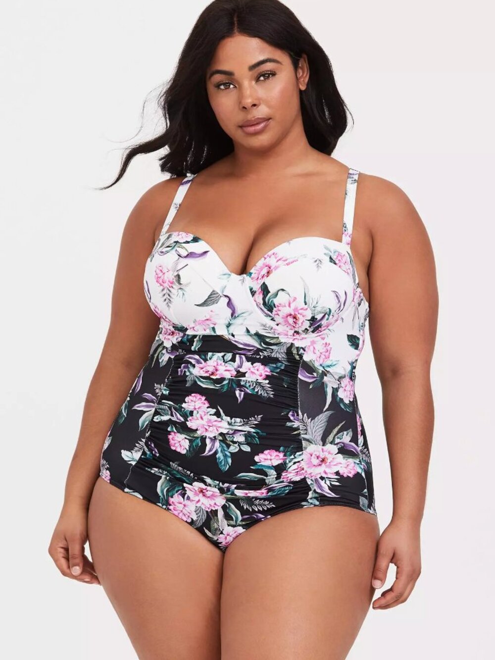 Torrid Slim Fix Underwire Strappy Back One Piece Swimsuit